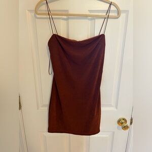 Rust body con dress